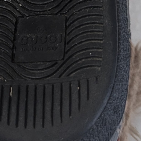 Gucci men's Ace high-top sneakers with Fur Lining Size 8.5 - Picture 5 of 11